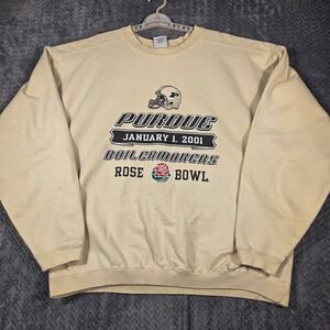 Purdue Boilermakers Rose Bowl 2001 Crewneck Sweatshirt Men's XXL VTG Made In USA